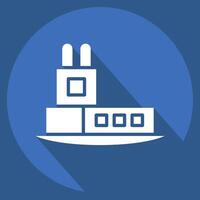 Icon Tower. related to House symbol. long shadow style. design editable vector