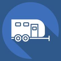 Icon Caravan. related to House symbol. long shadow style. design editable vector