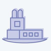 Icon Tower. related to House symbol. two tone style. design editable vector