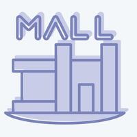Icon Shopping Mall. related to House symbol. two tone style. design editable vector