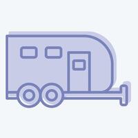 Icon Caravan. related to House symbol. two tone style. design editable vector