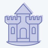 Icon Castle. related to House symbol. two tone style. design editable vector