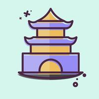 Icon Pagoda. related to House symbol. MBE style. design editable vector