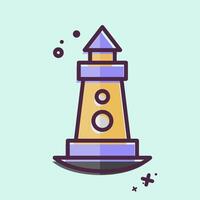 Icon Light House. related to House symbol. MBE style. design editable vector