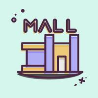 Icon Shopping Mall. related to House symbol. MBE style. design editable vector