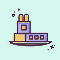 Icon Tower. related to House symbol. MBE style. design editable vector