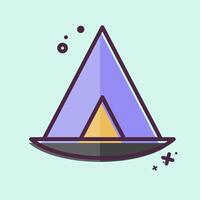 Icon Wigwam. related to House symbol. MBE style. design editable vector