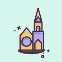 Icon Chapel. related to House symbol. MBE style. design editable vector