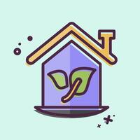 Icon Eco House. related to House symbol. MBE style. design editable vector