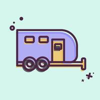 Icon Caravan. related to House symbol. MBE style. design editable vector