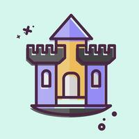 Icon Castle. related to House symbol. MBE style. design editable vector