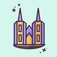Icon Cathedral. related to House symbol. MBE style. design editable vector