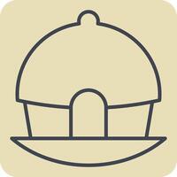 Icon Huuuut. related to House symbol. hand drawn style. design editable vector