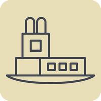 Icon Tower. related to House symbol. hand drawn style. design editable vector
