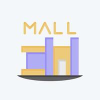 Icon Shopping Mall. related to House symbol. flat style. design editable vector
