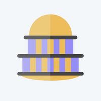 Icon Capitol. related to House symbol. flat style. design editable vector