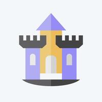 Icon Castle. related to House symbol. flat style. design editable vector