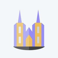 Icon Cathedral. related to House symbol. flat style. design editable vector