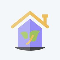 Icon Eco House. related to House symbol. flat style. design editable vector
