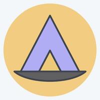 Icon Wigwam. related to House symbol. color mate style. design editable vector