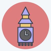 Icon Fortress. related to House symbol. color mate style. design editable vector