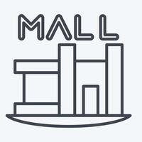 Icon Shopping Mall. related to House symbol. line style. design editable vector