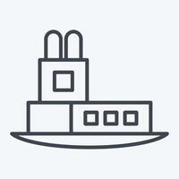 Icon Tower. related to House symbol. line style. design editable vector