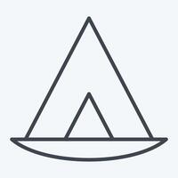 Icon Wigwam. related to House symbol. line style. design editable vector