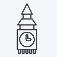 Icon Fortress. related to House symbol. line style. design editable vector
