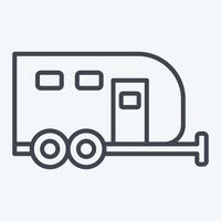Icon Caravan. related to House symbol. line style. design editable vector