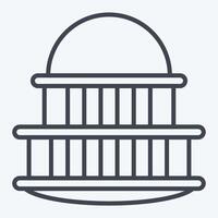 Icon Capitol. related to House symbol. line style. design editable vector