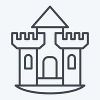 Icon Castle. related to House symbol. line style. design editable vector