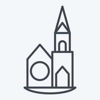 Icon Chapel. related to House symbol. line style. design editable vector