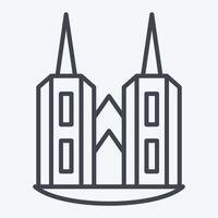 Icon Cathedral. related to House symbol. line style. design editable vector