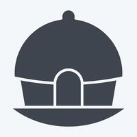 Icon Huuuut. related to House symbol. glyph style. design editable vector