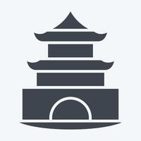 Icon Pagoda. related to House symbol. glyph style. design editable vector