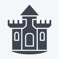 Icon Castle. related to House symbol. glyph style. design editable vector