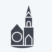Icon Chapel. related to House symbol. glyph style. design editable vector