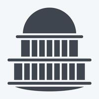 Icon Capitol. related to House symbol. glyph style. design editable vector