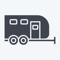 Icon Caravan. related to House symbol. glyph style. design editable vector