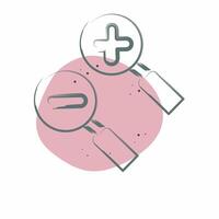 Icon Zoom Area. related to Location symbol. Color Spot Style. design editable vector