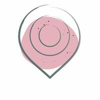 Icon Map Marker. related to Location symbol. Color Spot Style. design editable vector