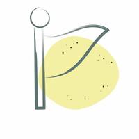 Icon Flag 2. related to Location symbol. Color Spot Style. design editable vector