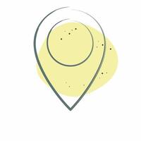 Icon Location Pin. related to Location symbol. Color Spot Style. design editable vector