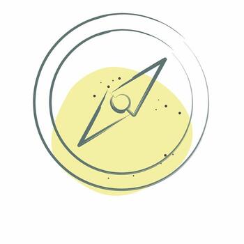 Icon Compass. related to Location symbol. Color Spot Style. design editable vector