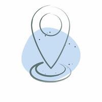 Icon Current Location. related to Location symbol. Color Spot Style. design editable vector