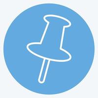 Icon Pin. related to Location symbol. blue eyes style. design editable vector