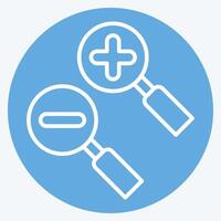 Icon Zoom Area. related to Location symbol. blue eyes style. design editable vector