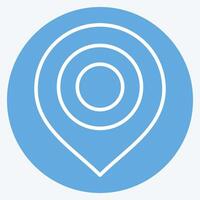 Icon Map Marker. related to Location symbol. blue eyes style. design editable vector