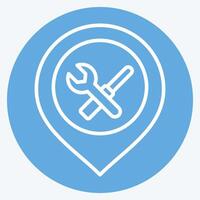 Icon Engineering. related to Location symbol. blue eyes style. design editable vector